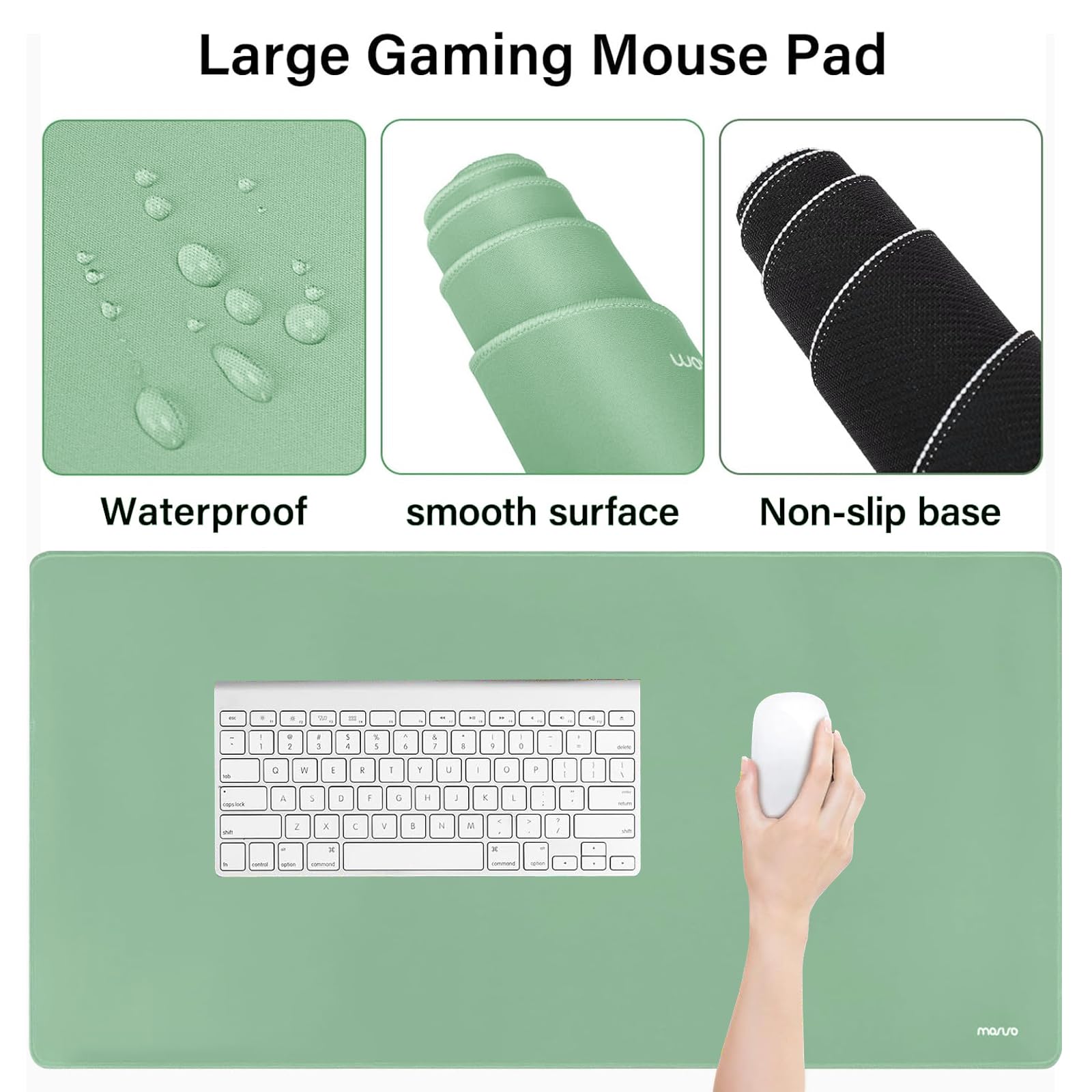 MOSISO Keyboard Mouse Pad Set, Large Gaming Mousepad&Keyboard Wrist Rest