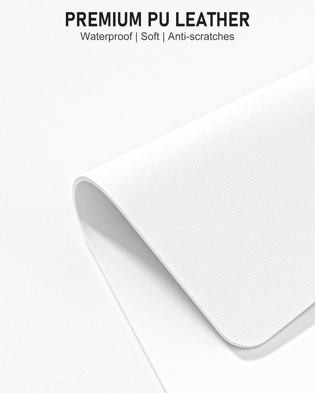 Niniubye Desk Pad, 48" x 17" PU Leather Non-Slip Desk Mat Large Mouse Pad for Desktop, Waterproof