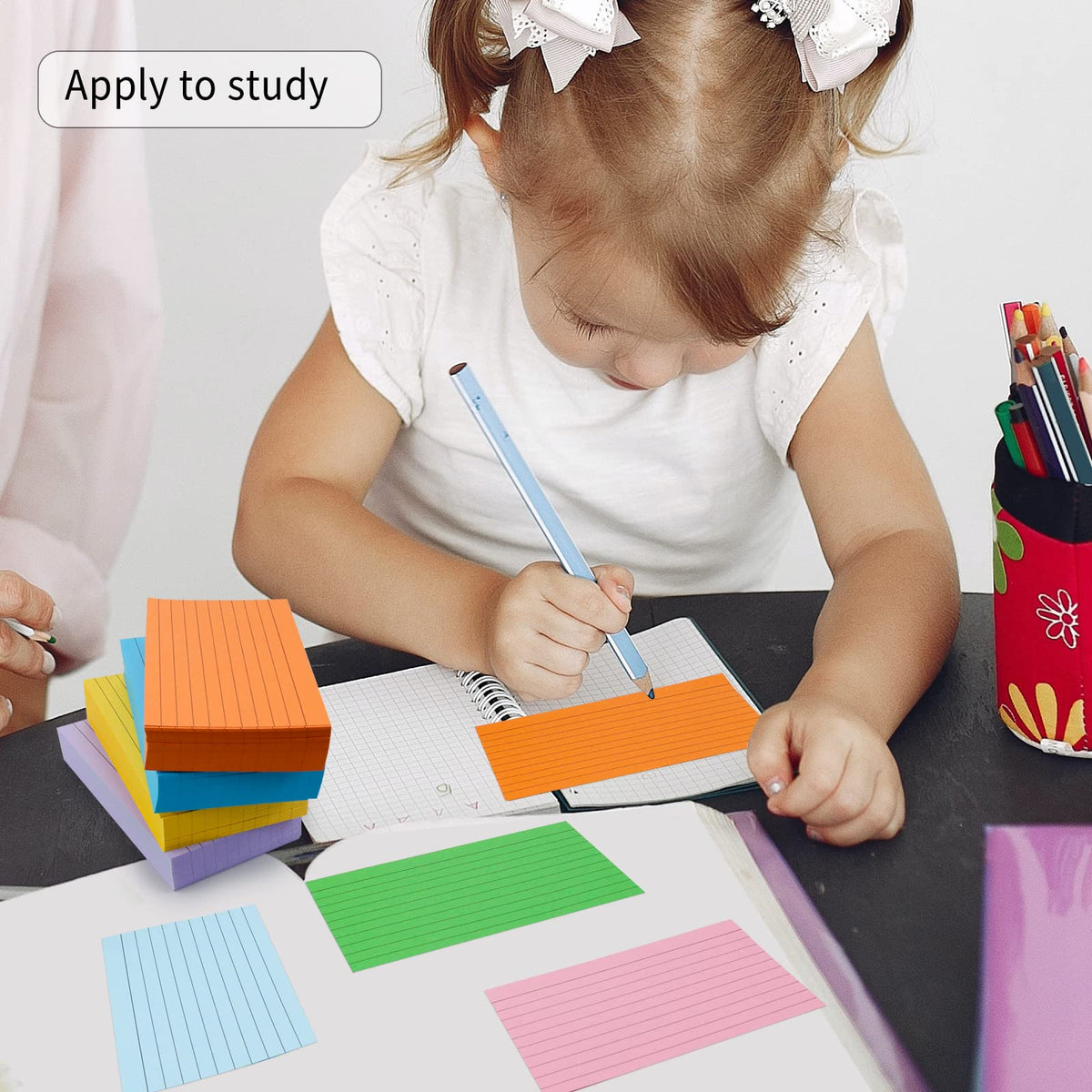 1200 Pieces Index Cards Ruled 3 x 5 Color Index Cards Bulk, Flash Cards, Study Cards, Note Cards