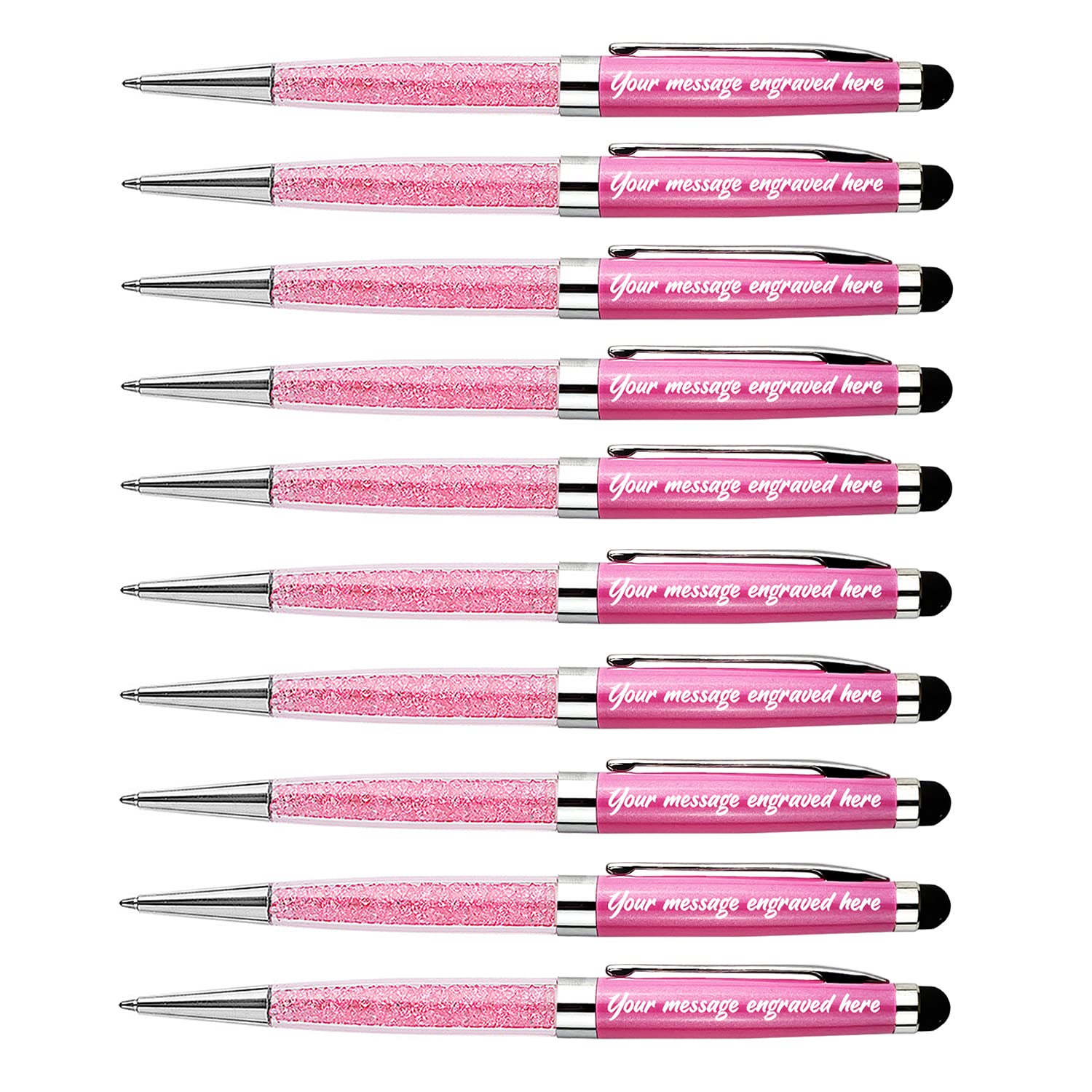 Ancolo Personalized Crystal Pens with Stylus Tip - Smooth Writing Set