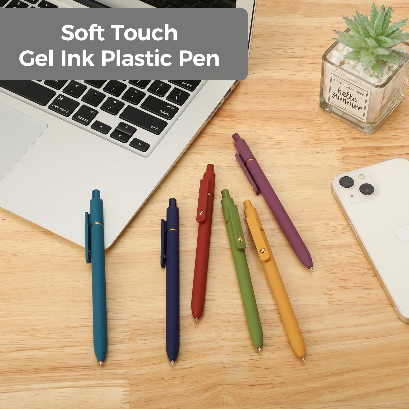 Ddaowanx Gel Pens Set,12 Pcs 0.5mm Retractable Quick Dry Black Ink Pens