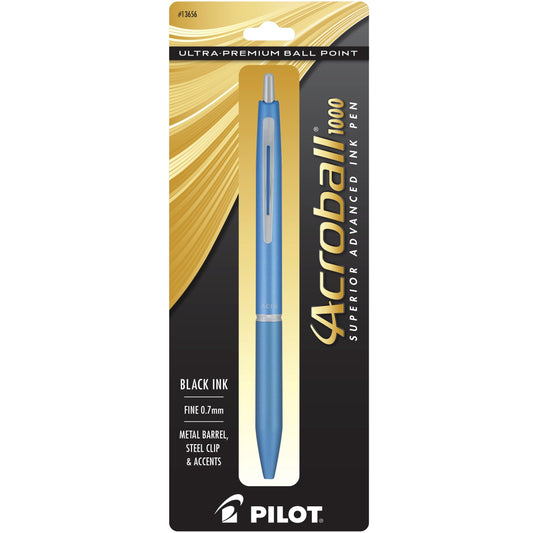 PILOT Acroball 1000 Ultra- Ball Point, Blue Barrel, Black Ink, Single Pen