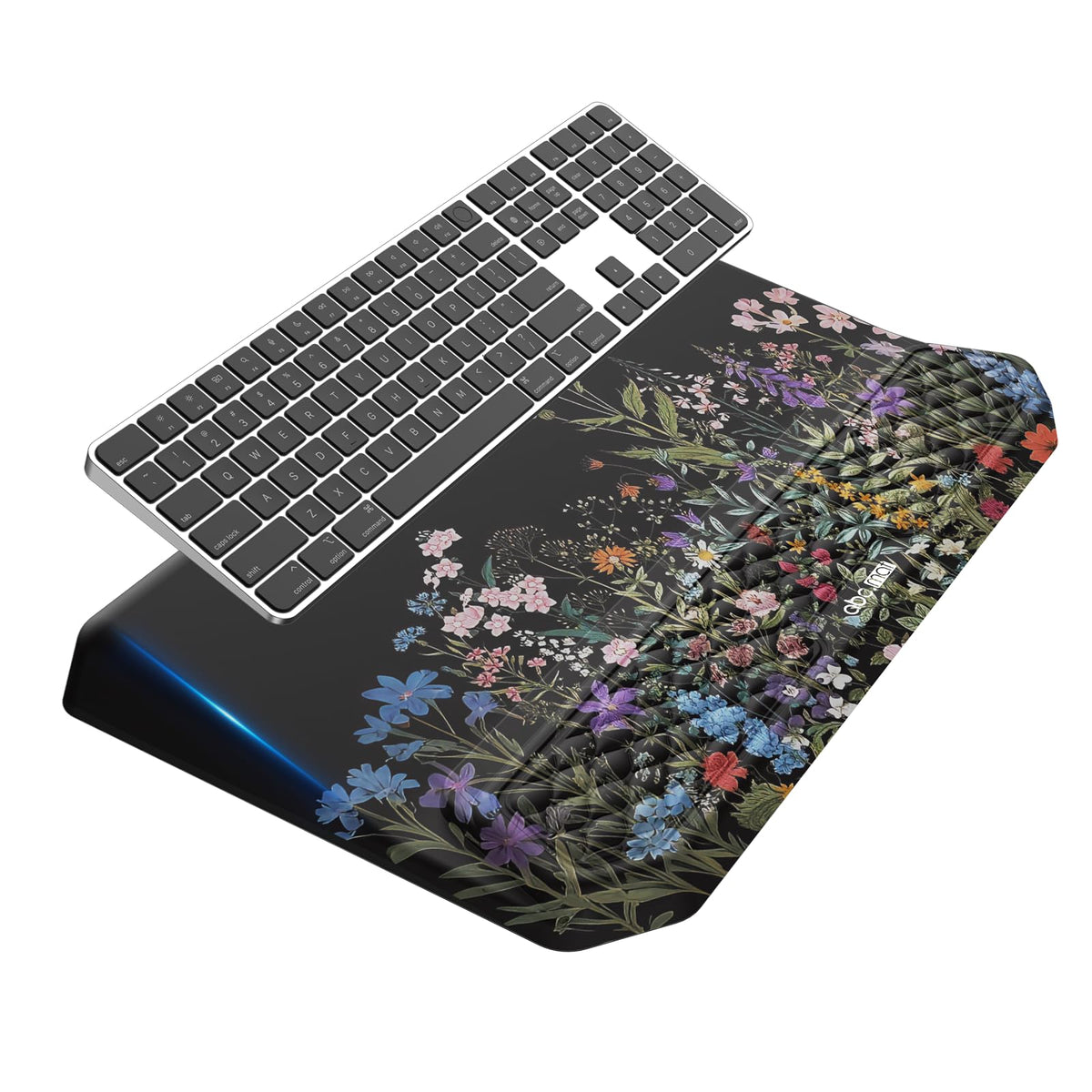 2-in-1 Ergonomic Keyboard Stand with Wrist Rest, Flower