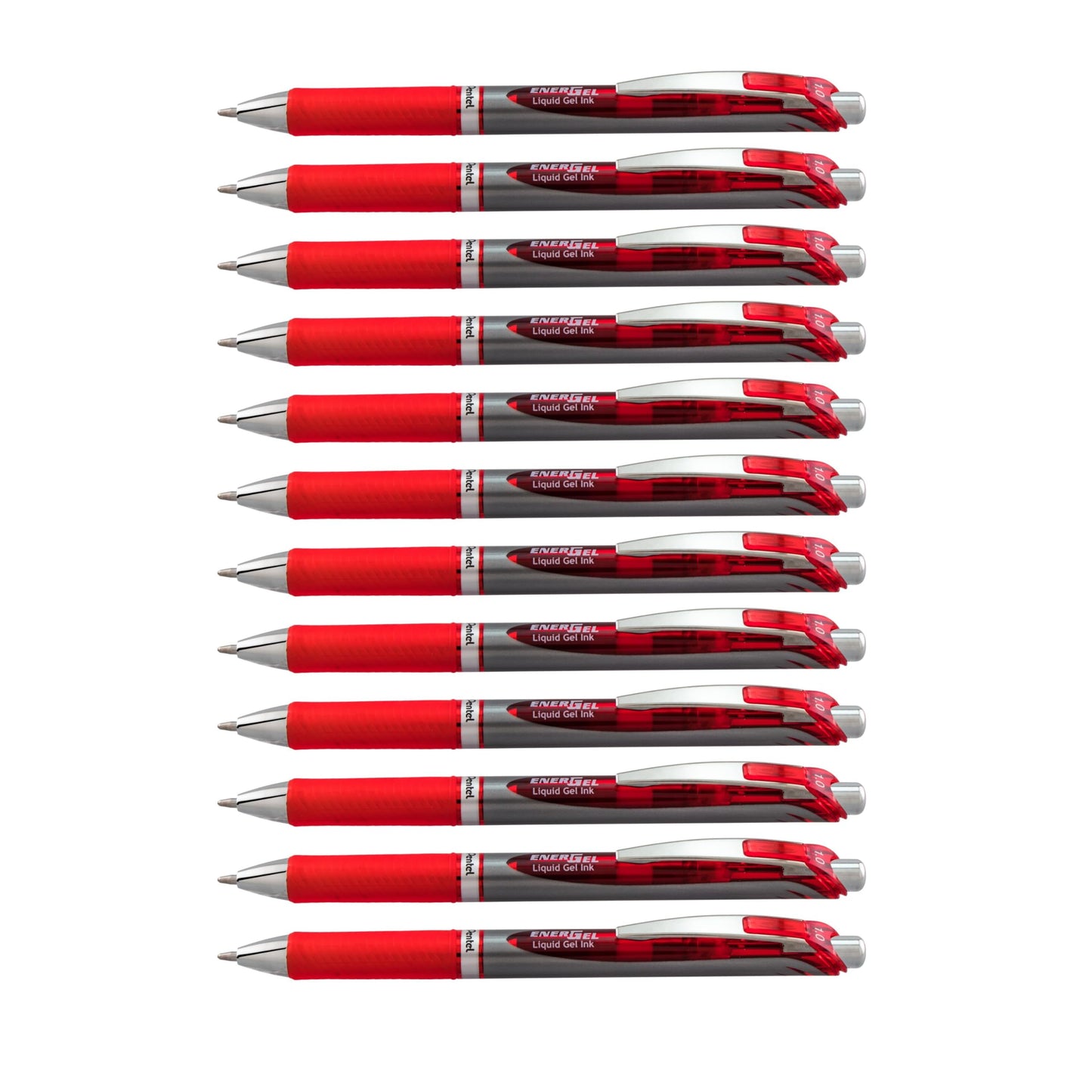 Pentel EnerGel RTX Retractable Liquid Gel Pen, Bold Line, Metal Tip, Red Ink (BL80-B) (Pack of 1