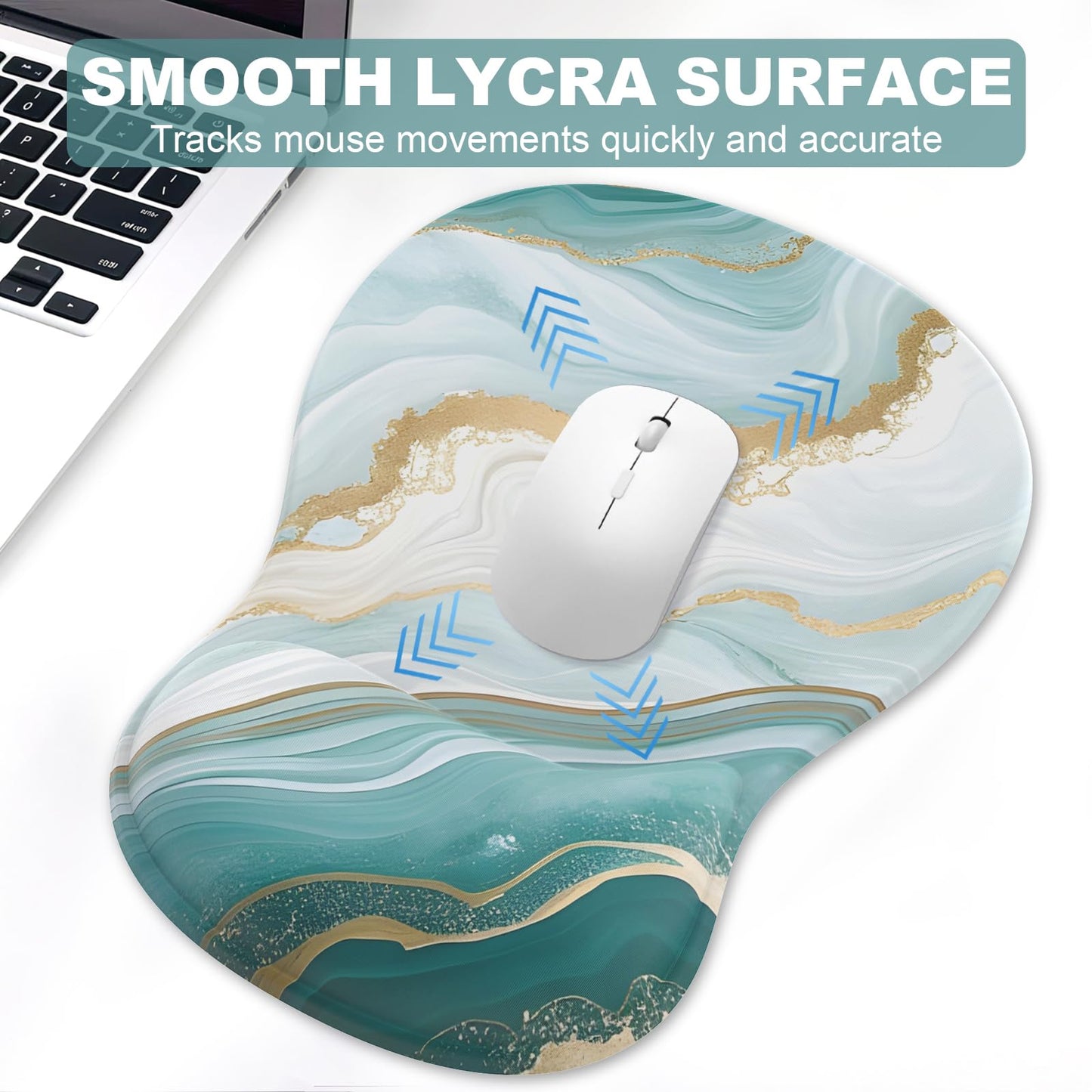 Ergonomic Mouse Pad with Wrist Rest and Keyboard Wrist Rest, Gel Mousepad