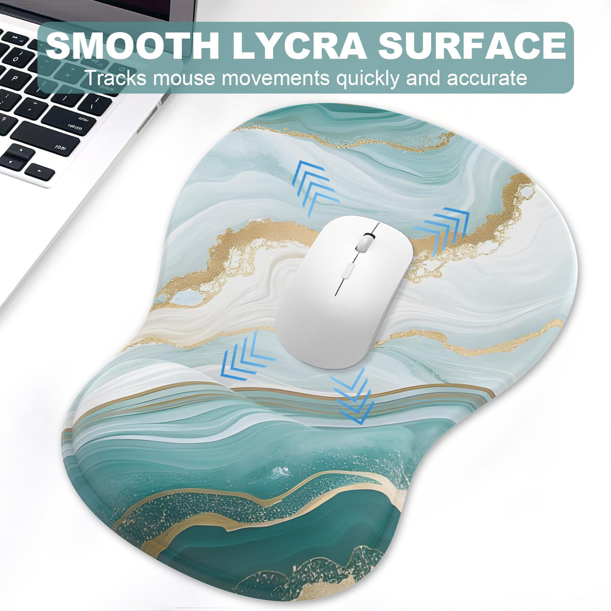 Ergonomic Mouse Pad with Wrist Rest and Keyboard Wrist Rest, Gel Mousepad