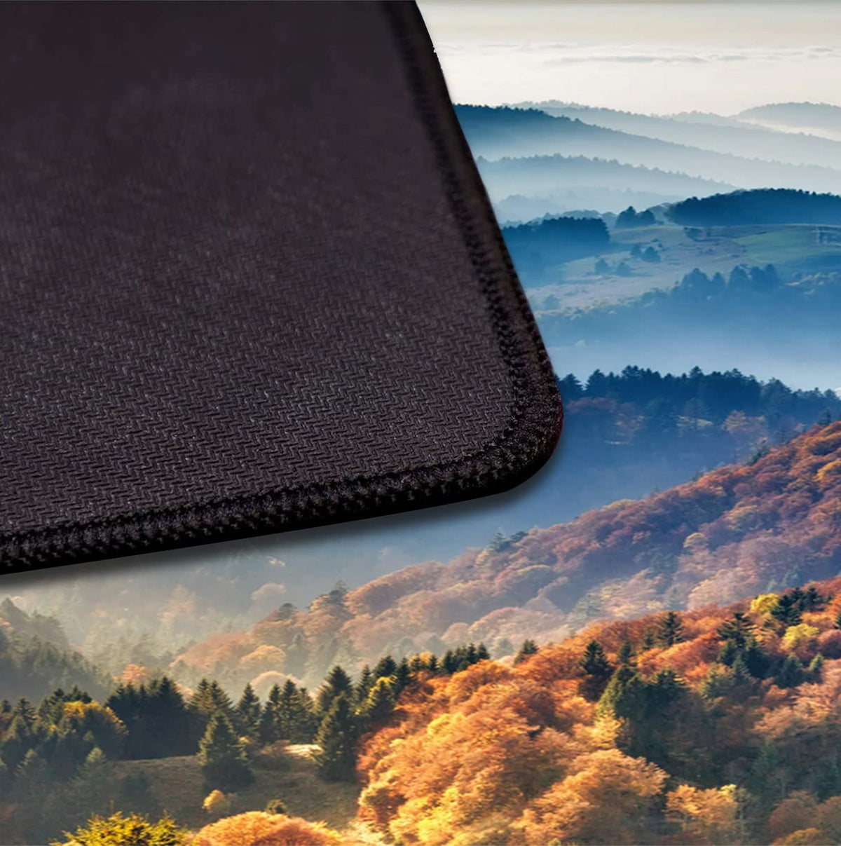 Large Mountain View Patterned Mouse Pad, Anti Slip Gaming Keyboard Desk Pad