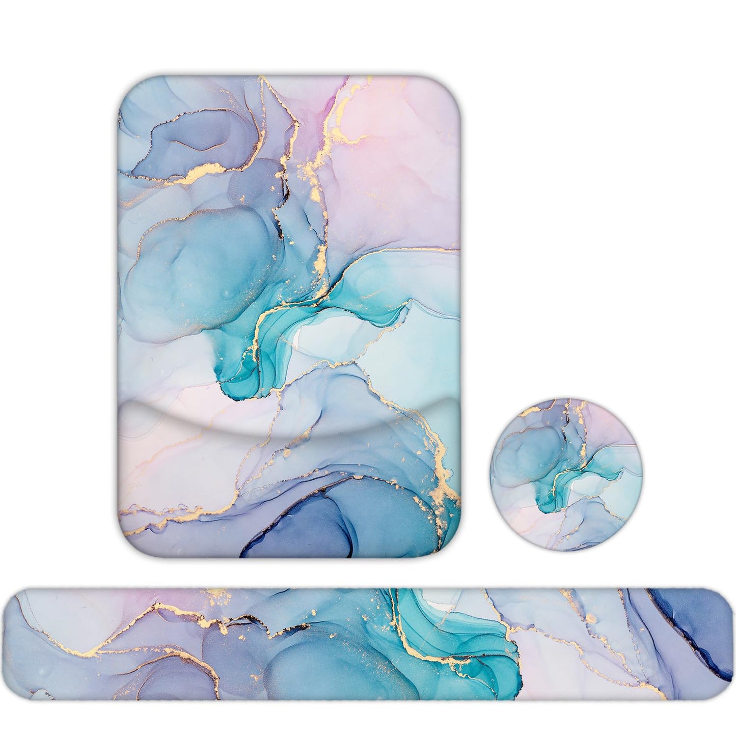 LATEEFAH Mouse Pad Wrist Support, Ergonomic Mouse Pad, Memory Foam Mouse Pad with Wrist Rest