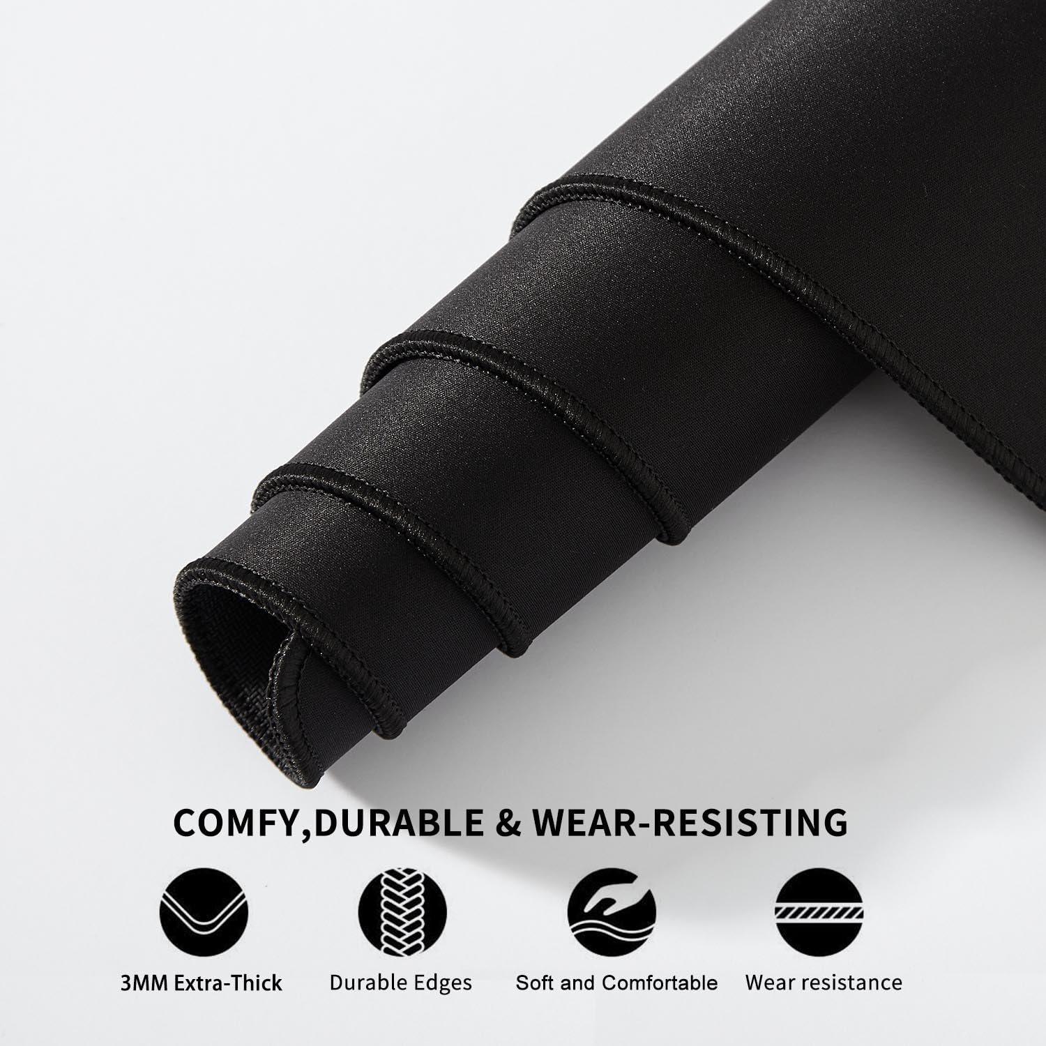 DOBAOJIA Black Mouse Pad Gaming, Mouse Pad Mat for Desk XXXXL 47.2” x 23.6”