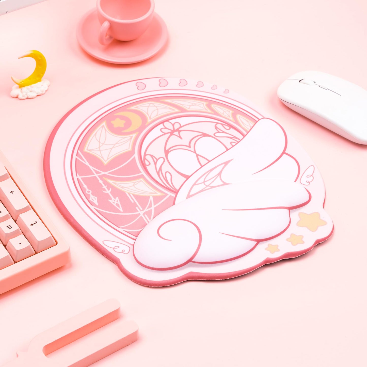 GeekShare Ergonomic Mouse Pad with Wrist Rest Support Non-Slip Rubber Base for Desk, Laptop, Home