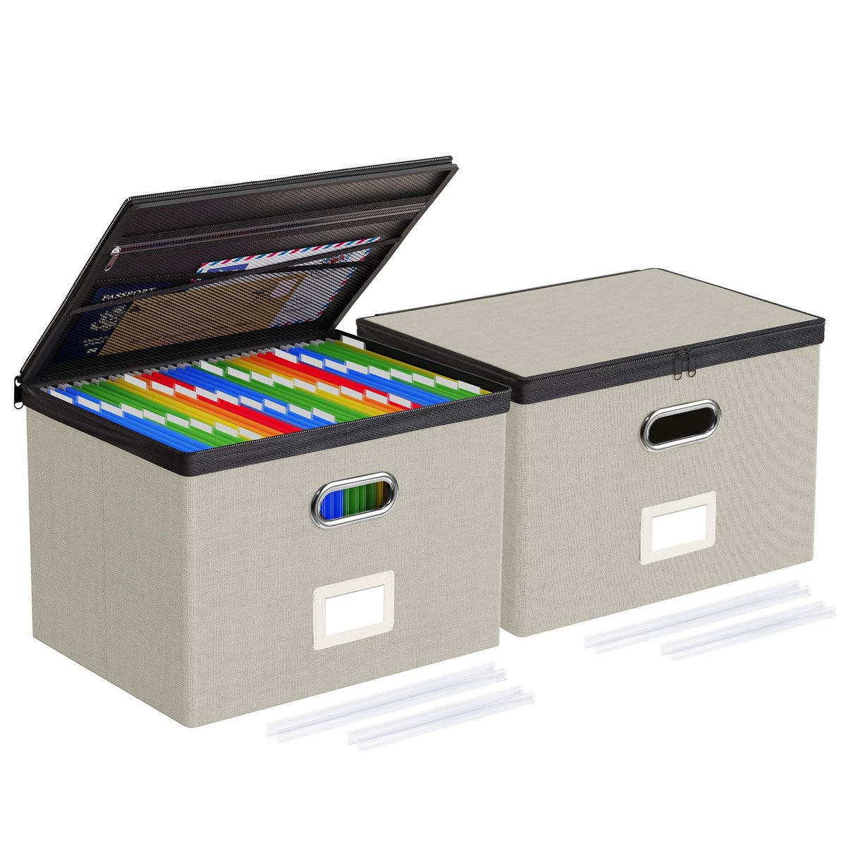 Oterri File Box Large 2-Pack Hanging Organizer for Letter/Legal-Size Folder