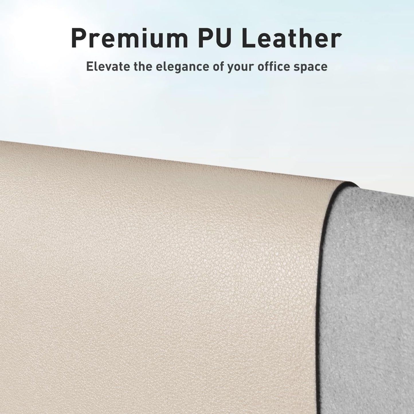 Aothia Faux Leather Desk Mat - Non-Slip PU Leather Desk Blotter, Waterproof Writing Surface, Large