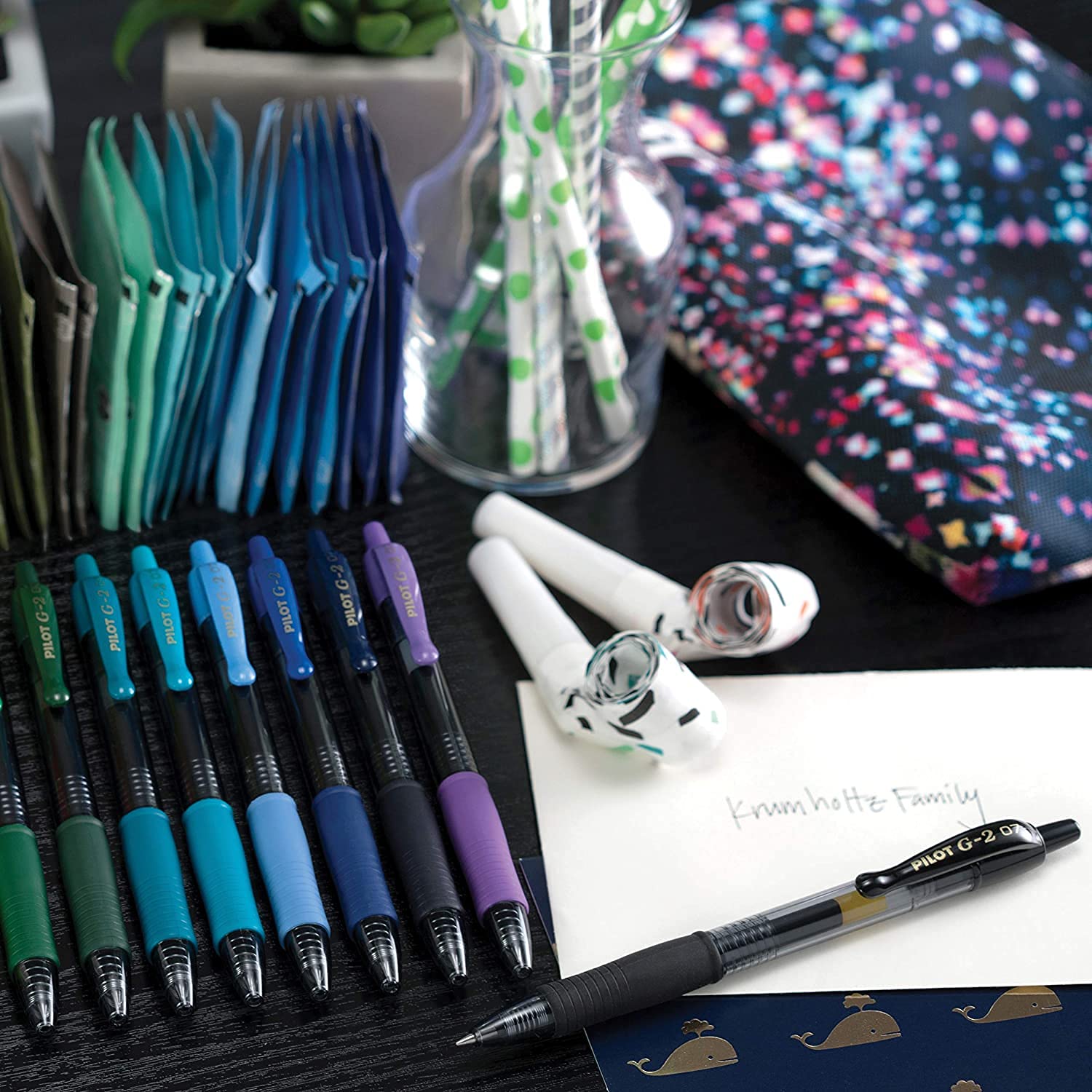 PILOT G2 Refillable and Retractable Gel Pens, 0.7mm, Assorted Inks, 14-Pack