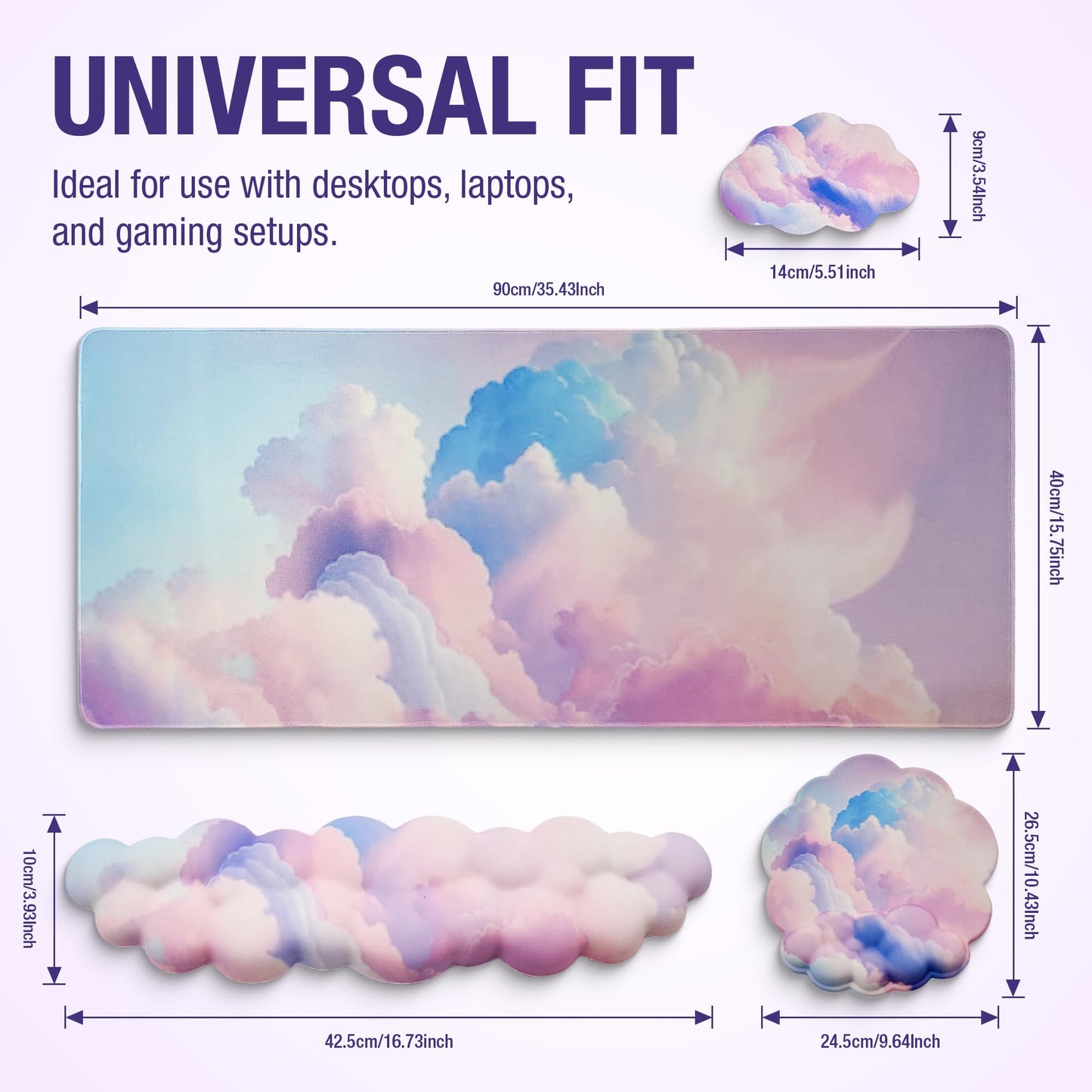 TheTrulyCharter Premium Quality Cloud Wrist Rest Keyboard, Mouse Pad, Wrist Rest Pad, Wrist Rest