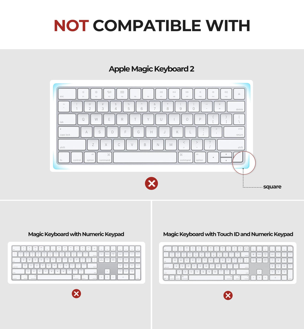 Dexnor Case for Apple Magic Keyboard with Touch ID/Lock Key 2021/2029