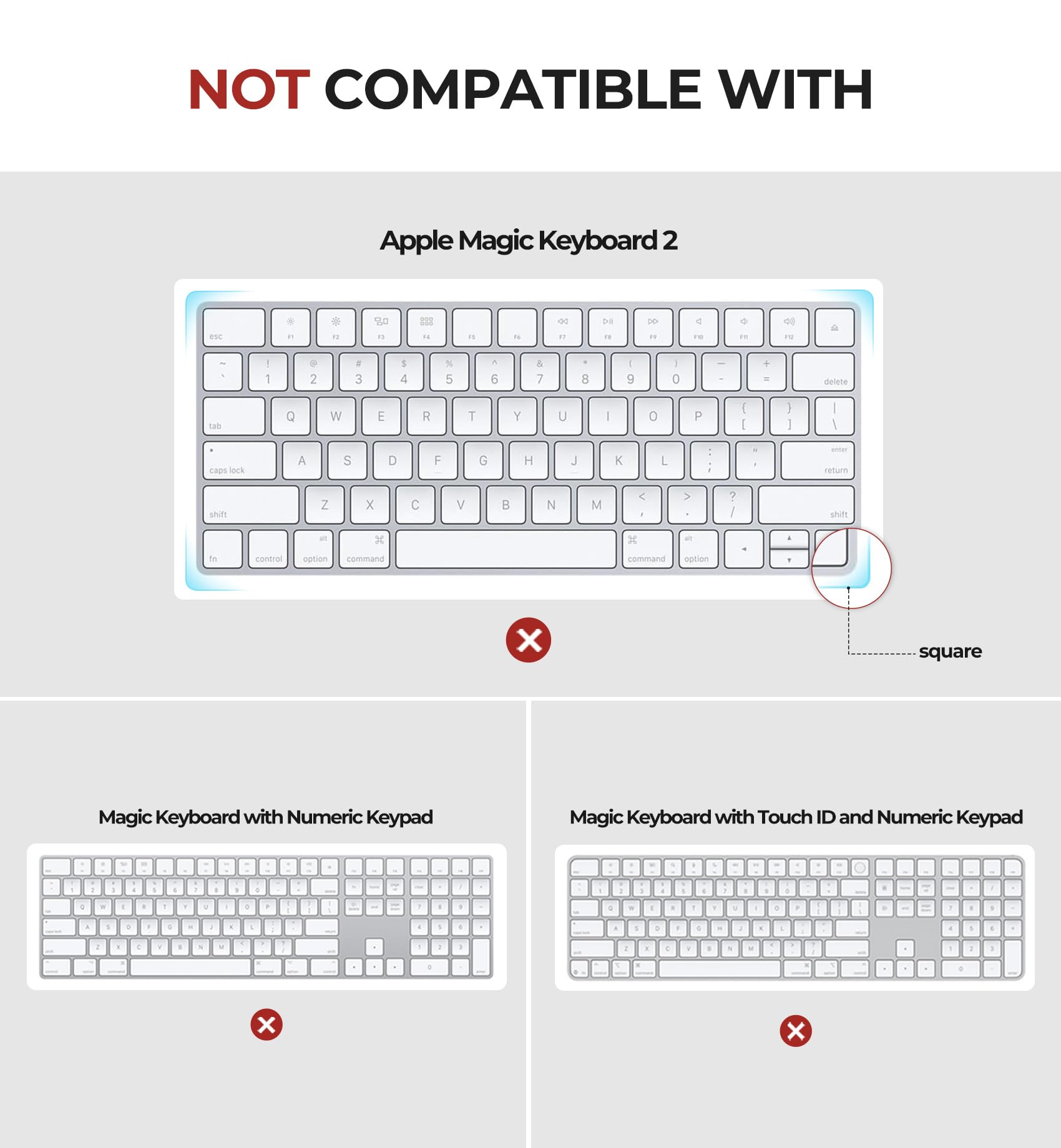 Dexnor Case for Apple Magic Keyboard with Touch ID/Lock Key 2021/2028