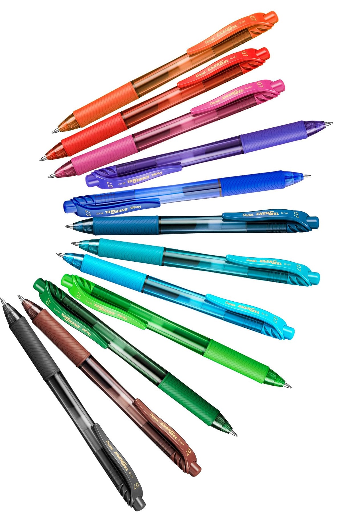 Pentel BL107-AX EnerGel X Gel Rollerball Pen brown