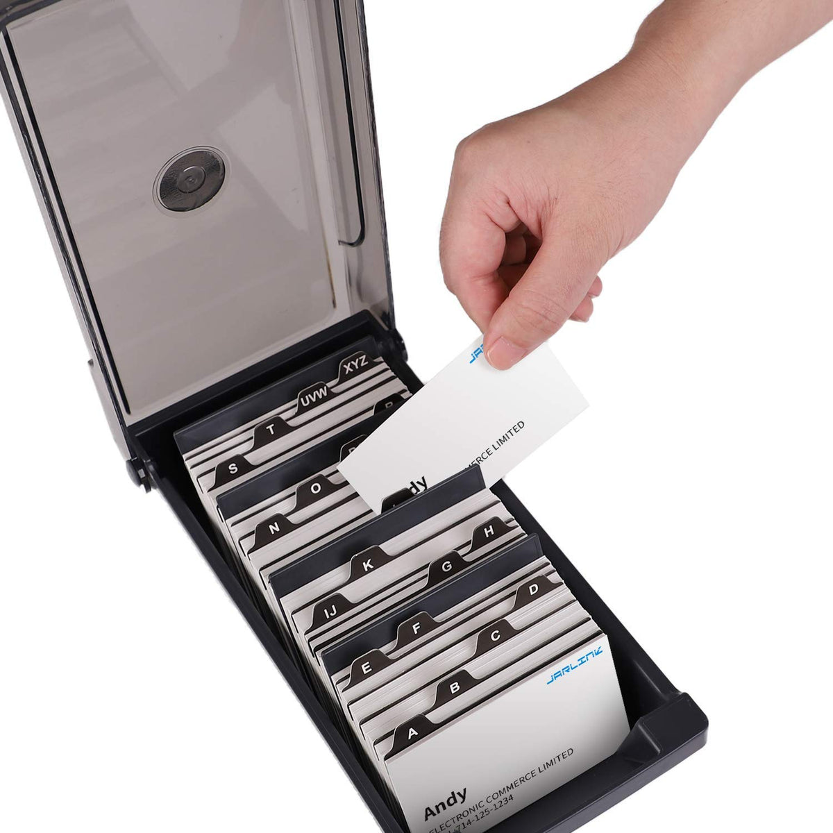 Hamosky Business Card Holder Box Business Card Box Business Card File Business Card Storage