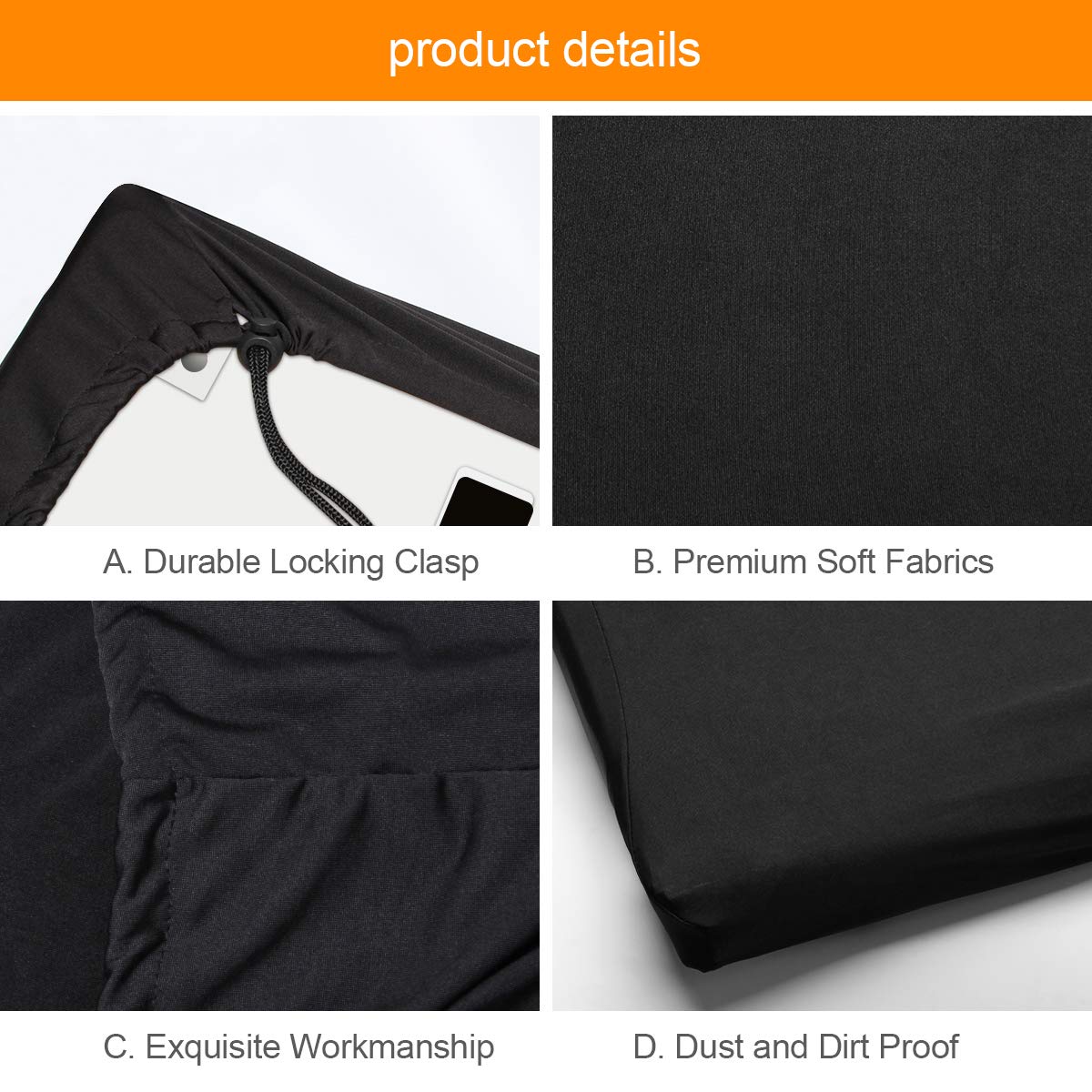 Coolrunner Piano Keyboard Dust Cover For 61/76/88 Keys