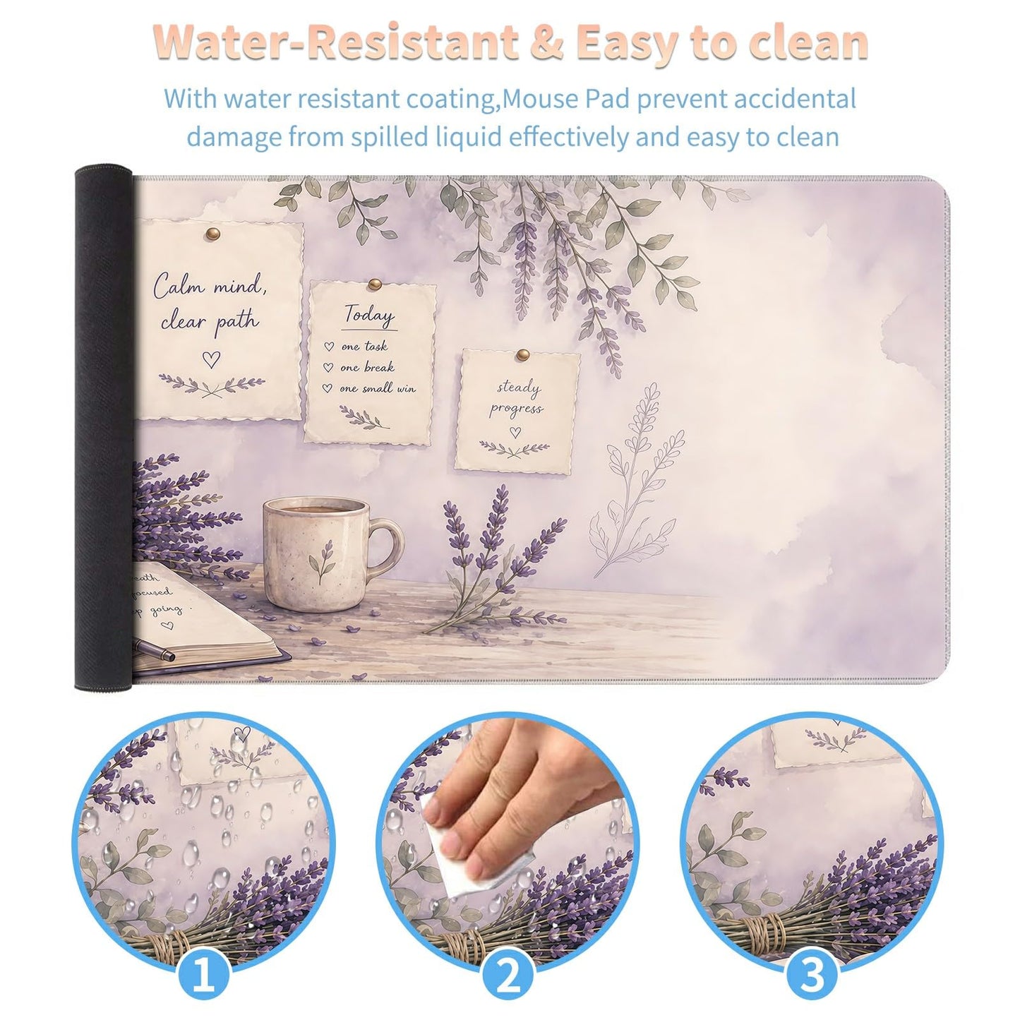 Desk Mat Large Gaming Mouse Pad + Coaster