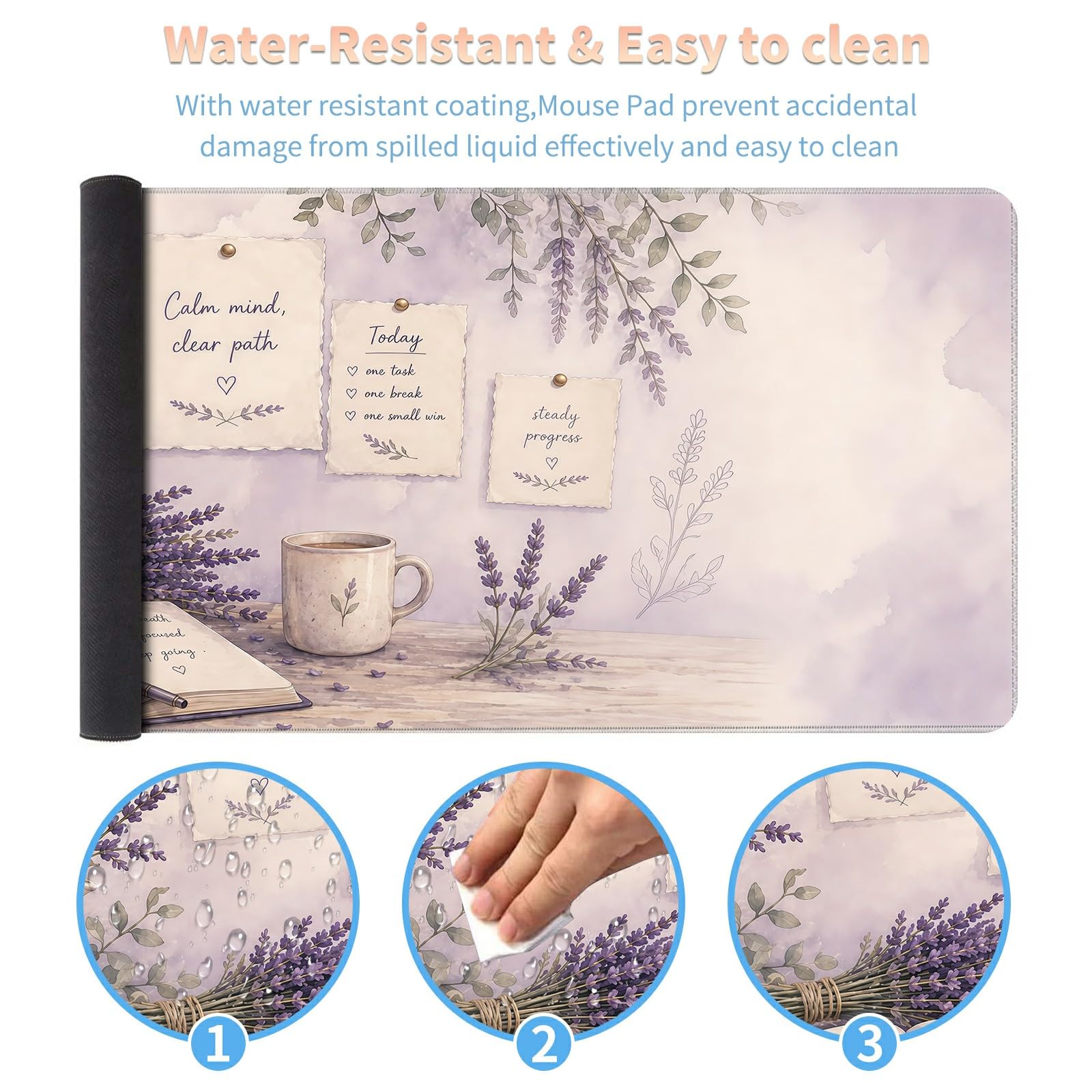 Desk Mat Large Gaming Mouse Pad + Coaster