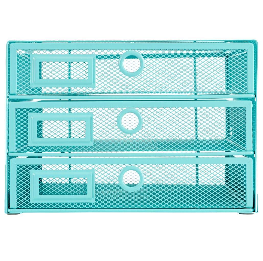 Annova Desk Organizer Wire Mesh 3 Tier Sliding Drawers Paper Sorter/Multifunctional/Premium Solid