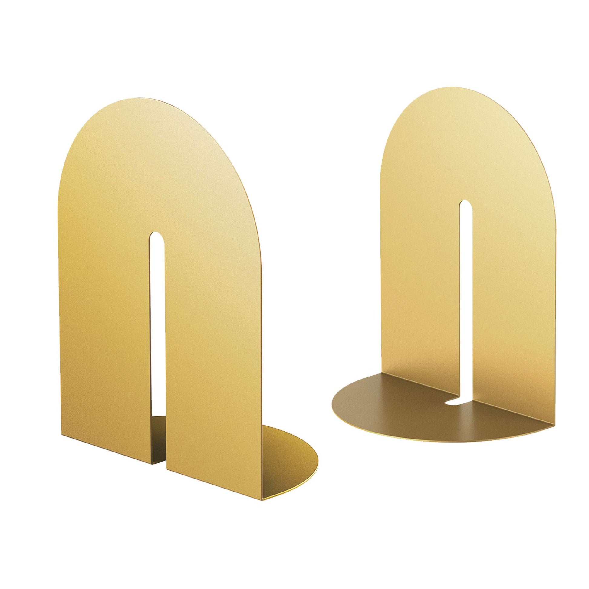 Ondeam Runway Gold Bookends for Books,1 Pair Metal Book Holders for Office Shelves Adults & Kids