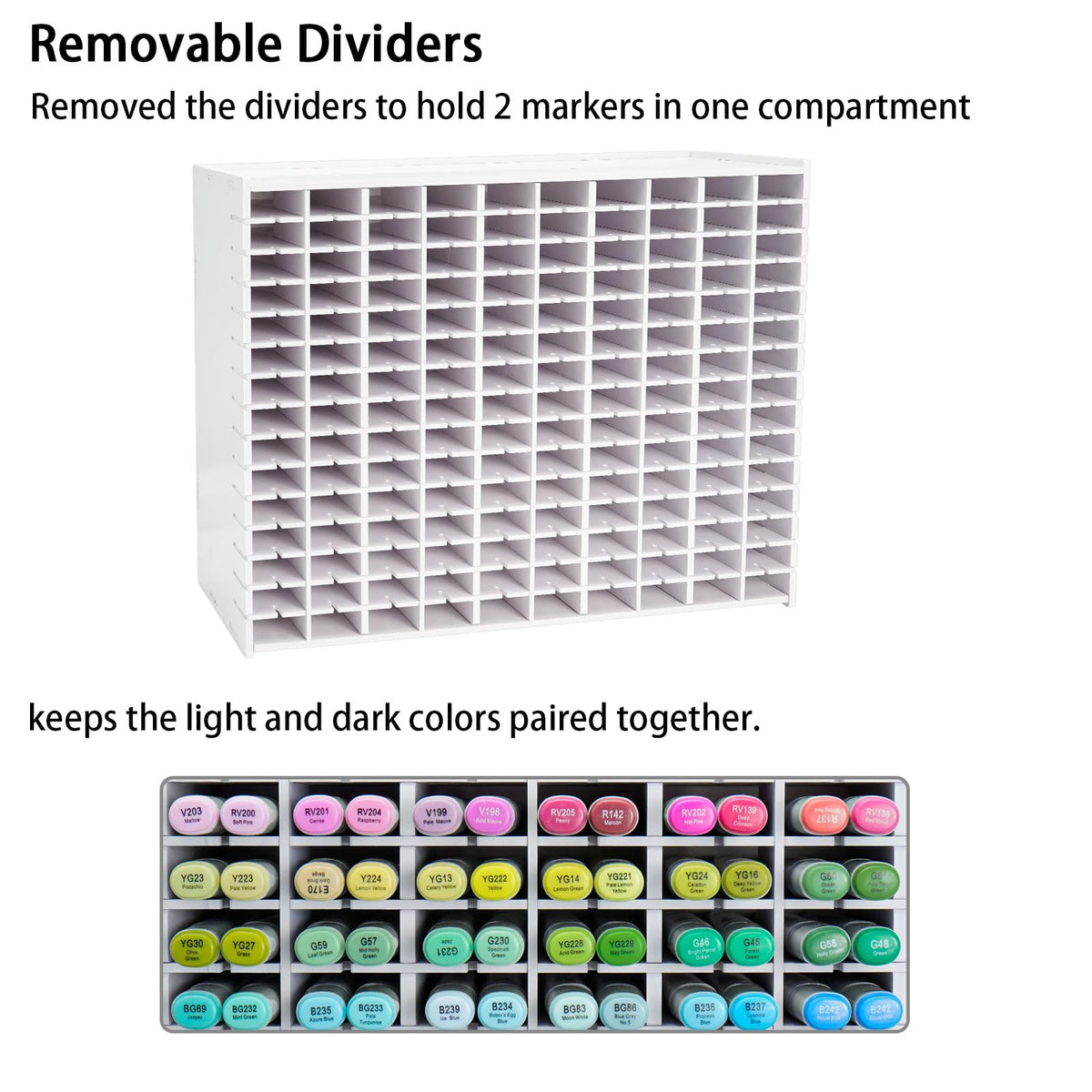 SANFURNEY Art Marker Storage Rack for 300 Markers