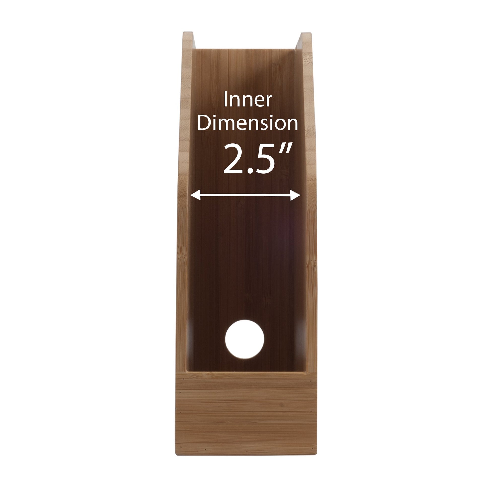 MobileVision Bamboo Vertical File Folder Holder & Office Product Organizer, Store Files, Magazines