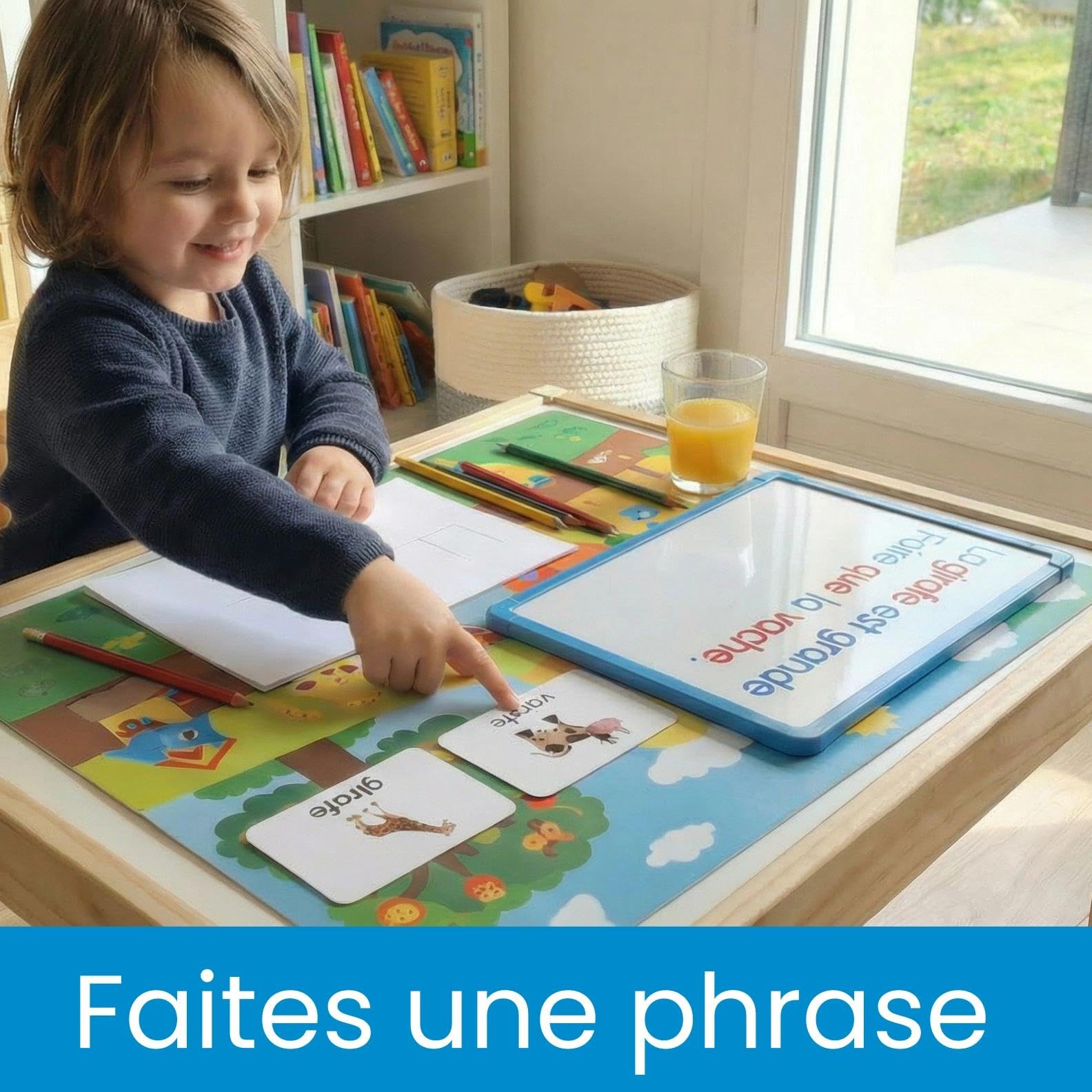BOHS French Flash Cards for Kids, 60-Card Spelling and Language Game