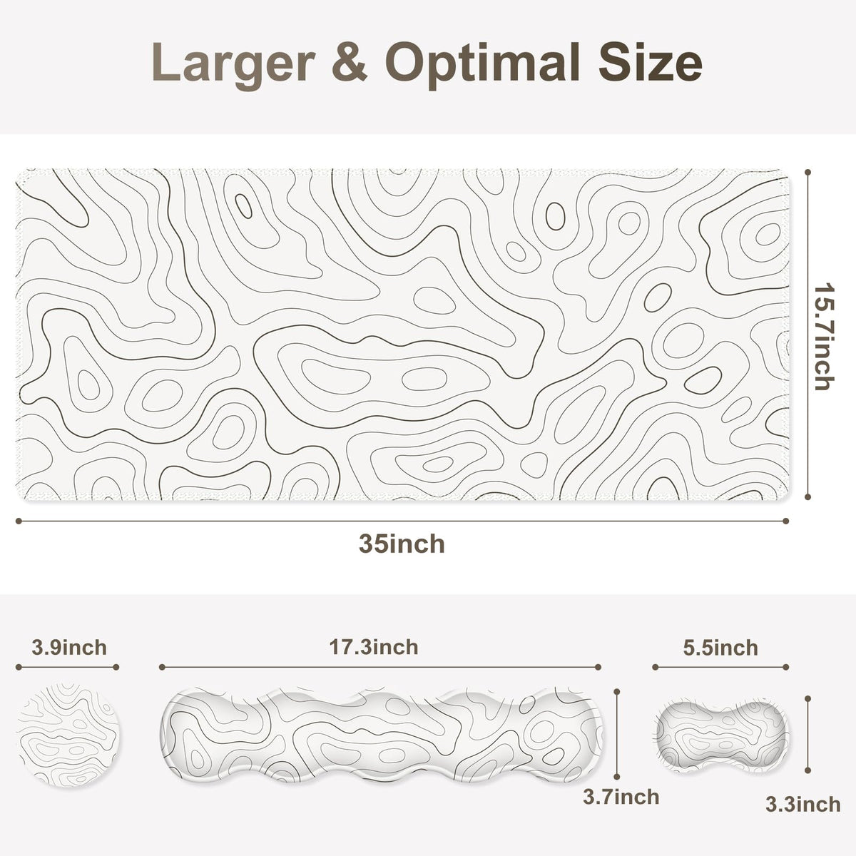 NXZGO Gaming Mouse Pad Keyboard Wrist Support, 4 in1 Mousepad with Wrist Keyboard Rest, Computer