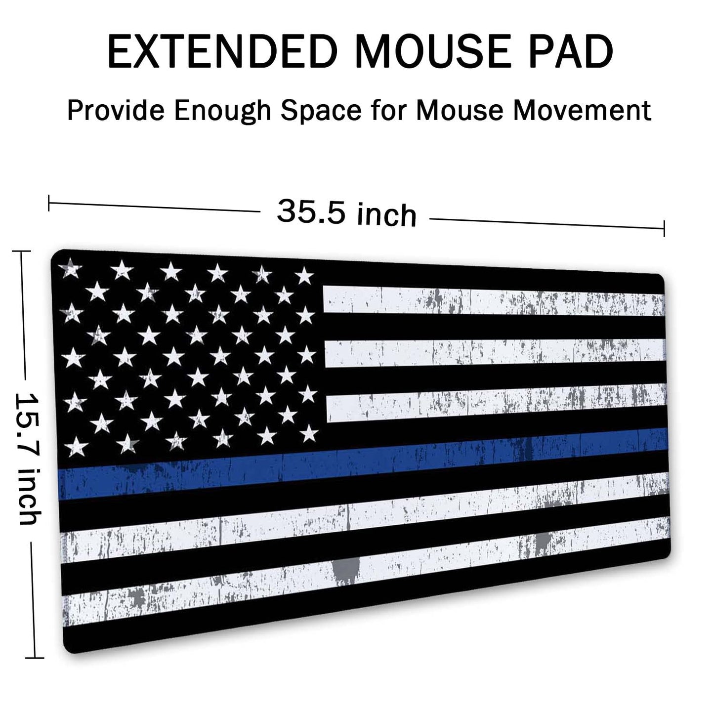 SSOIU Desk Mat, Extended Gaming Mouse Pad 35.5x15.7 in, Large Non-Slip Rubber Base Mousepad with
