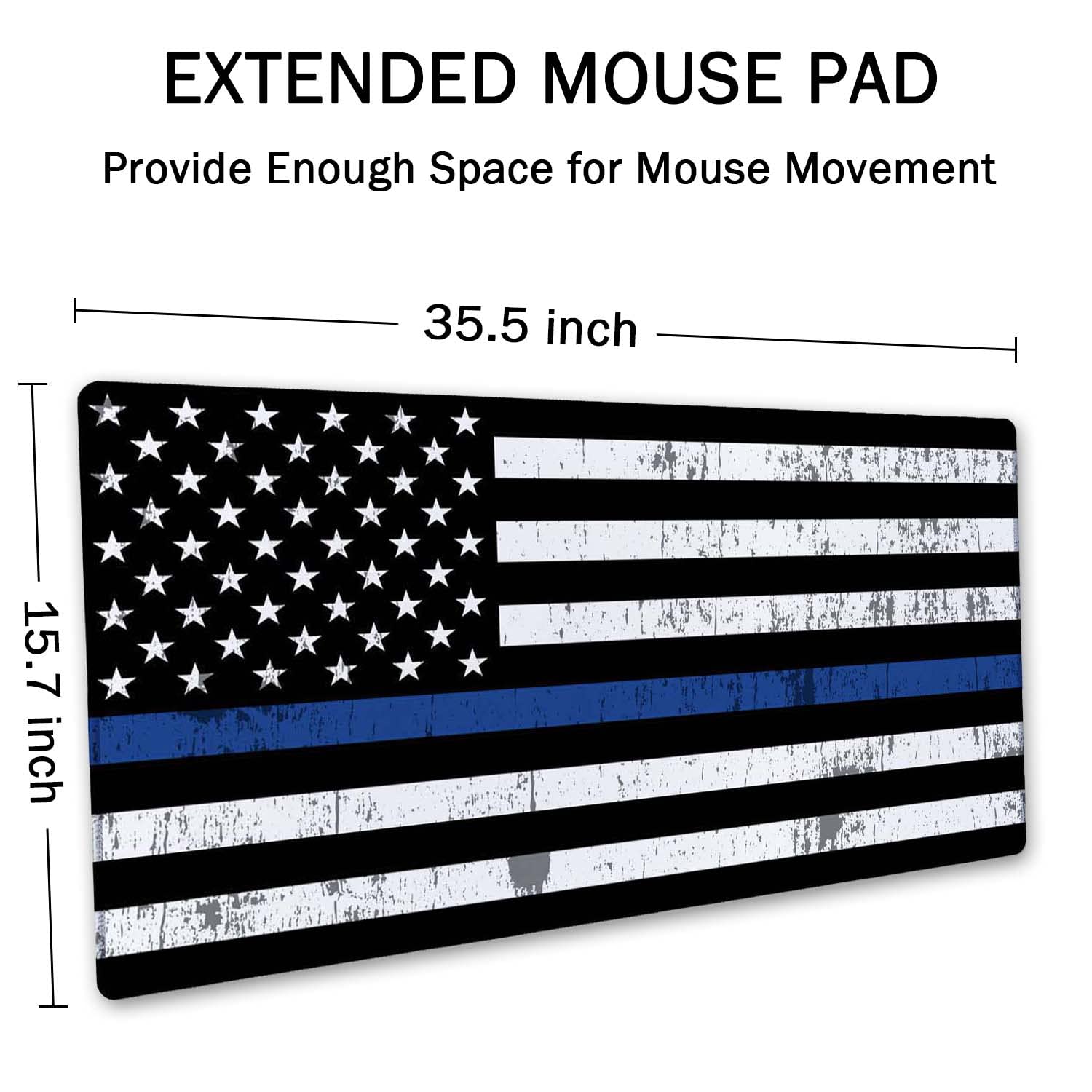 SSOIU Desk Mat, Extended Gaming Mouse Pad 35.5x15.7 in, Large Non-Slip Rubber Base Mousepad with