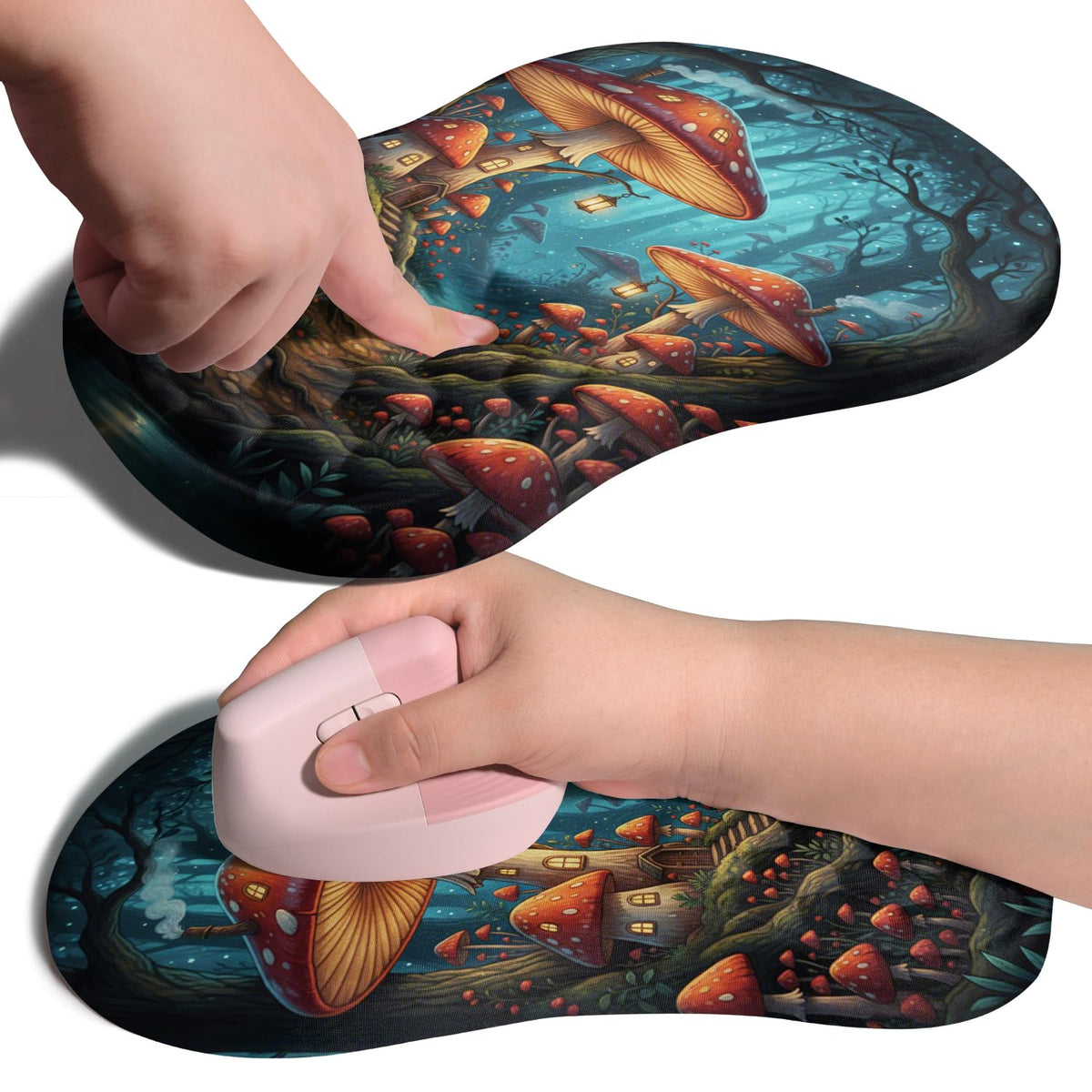 Armanza Ergonomic Joint Wrist Support Mouse Pad with Memory Foam Cushion Massage Bump, Carpal