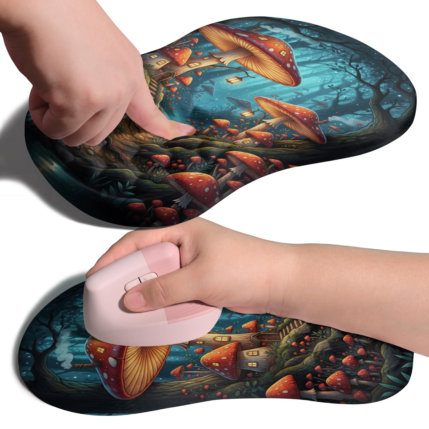 Armanza Ergonomic Joint Wrist Support Mouse Pad with Memory Foam Cushion Massage Bump, Carpal
