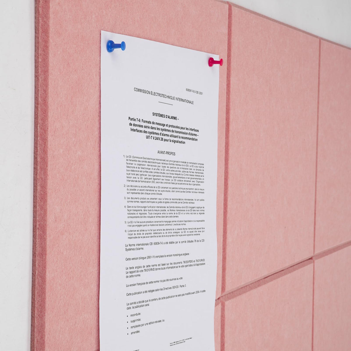 48" x 36" Large Felt Bulletin Board & Cork Board Alternative, Pink