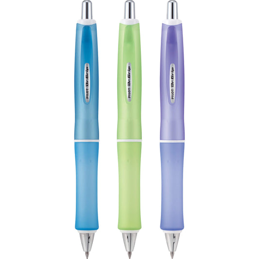 PILOT Dr. Grip Frosted Ballpoint Pen, Black Ink, 3-Pack