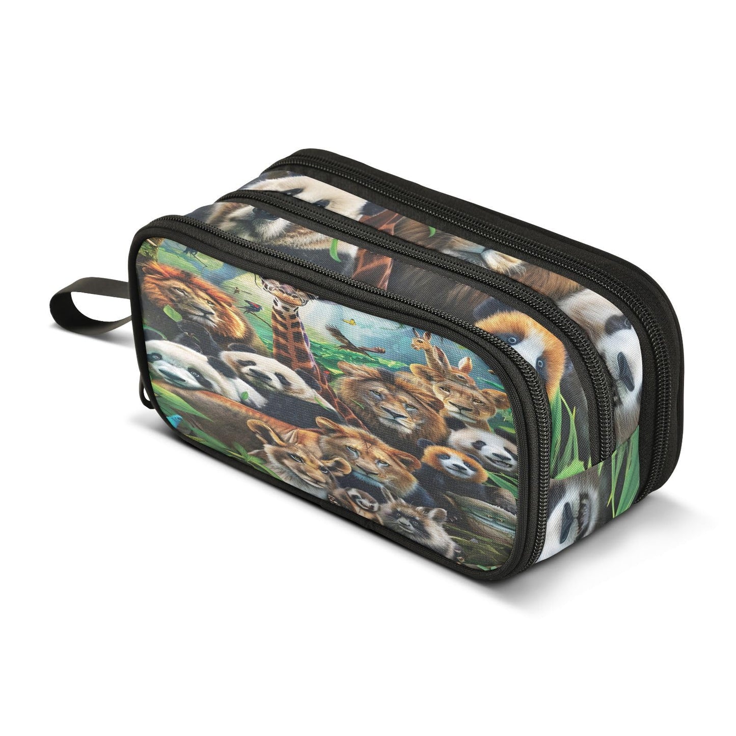 BOENLE Animals Pencil Case Box Boys Girls Large Pencil Pouch Zipper Compartments Big Capacity