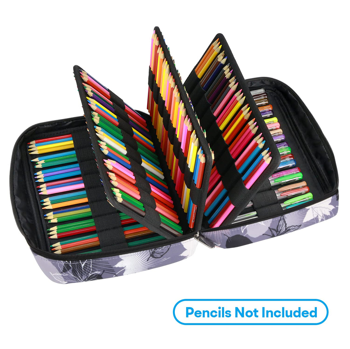 YOUSHARES Big Capacity Colored Pencil Case - 220 Slots large Pen Case Organizer with Multilayer