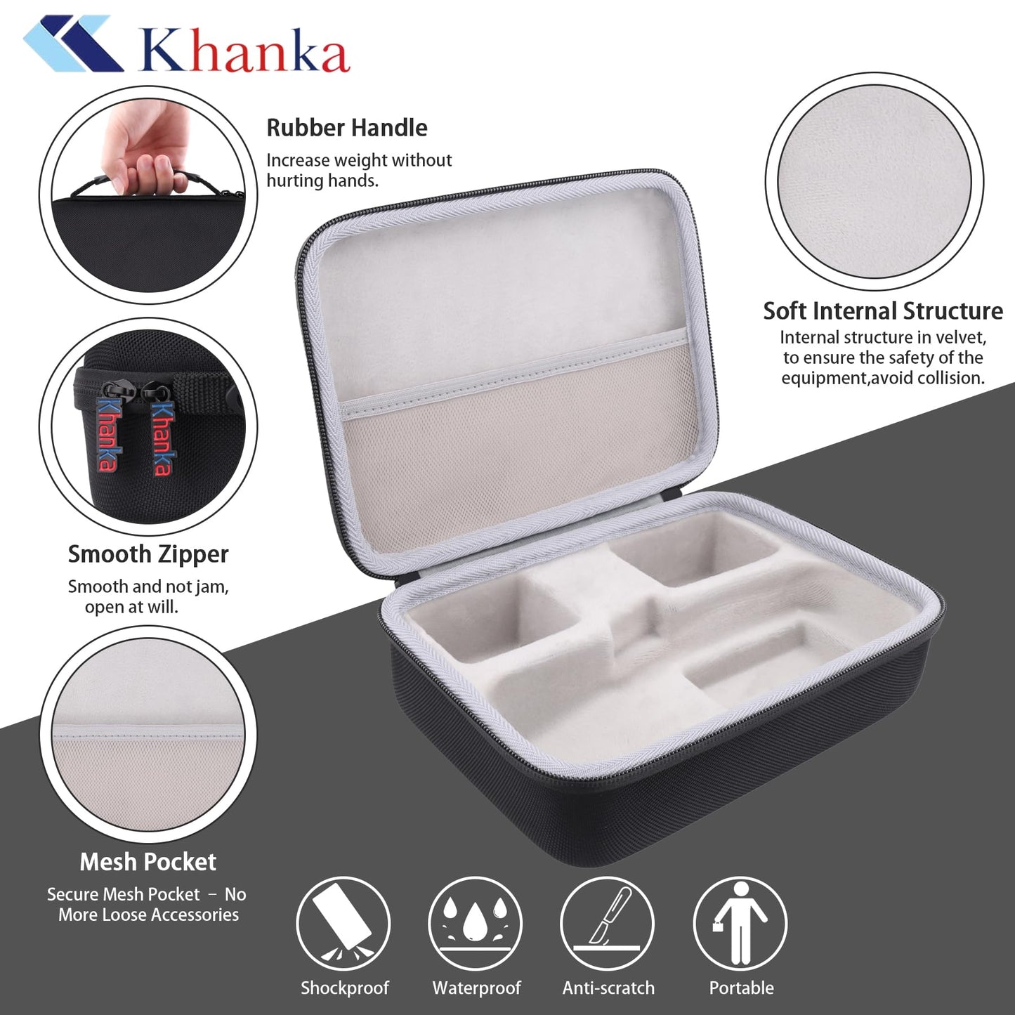 khanka Hard Carrying Case for DYMO LetraTag LT-100H / 100H Plus Handheld Label Maker – Protective