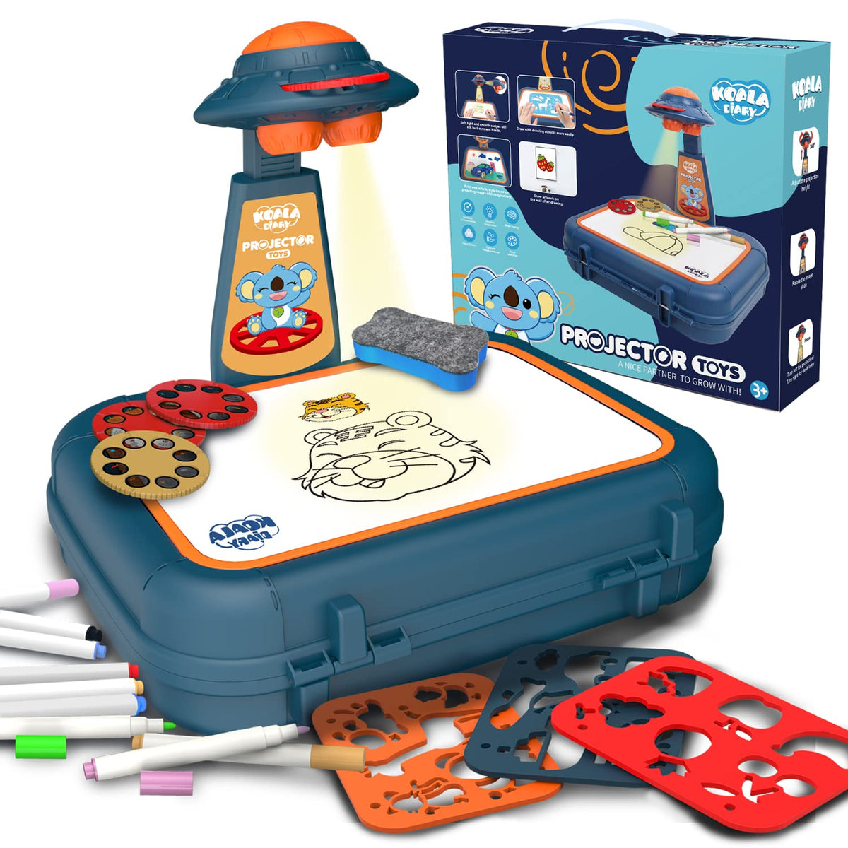 Gohero Drawing Projector for Kids Art Sketching Toy Set 64 Images Ages 3-6