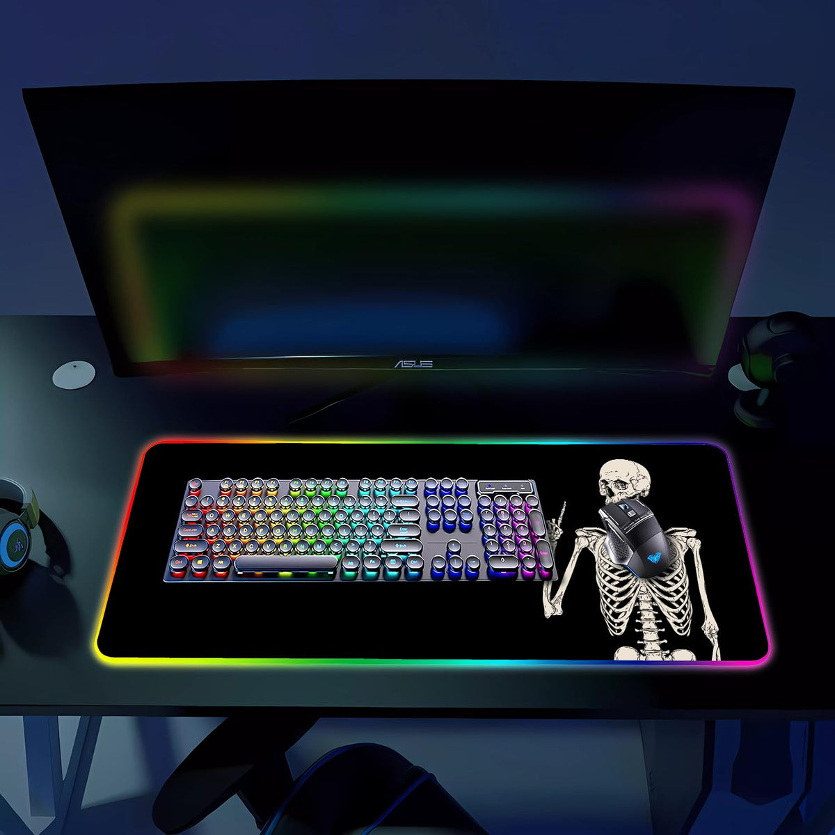 Armanza RGB Gaming Mouse Pad, Large Mousepad with Led Light, Big Keyboard Pad Gaming Accessories