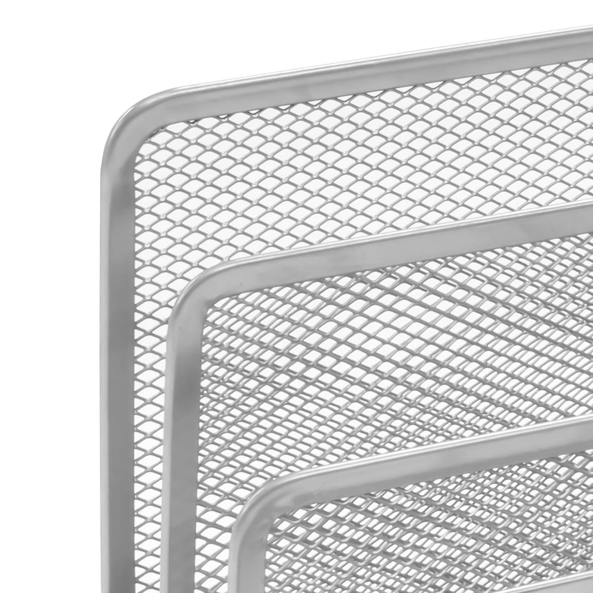 OSCO Silver Wiremesh Letter Holder | Mail Sorter | Post Rack | Envelope Organiser | Document Stand