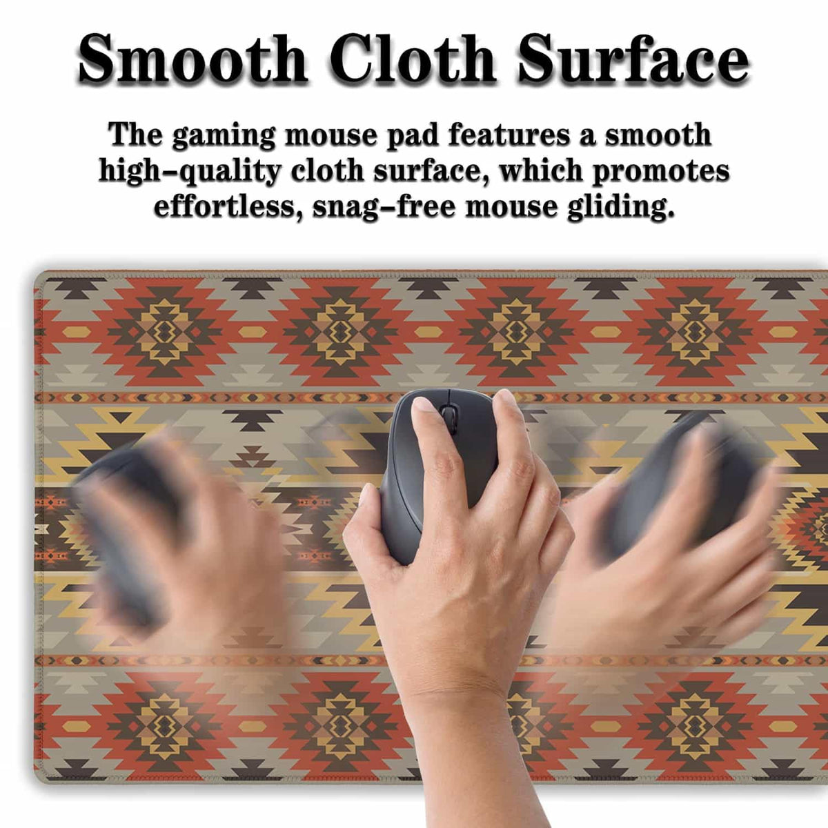 Samgula Gaming Mouse Pads Geometric Large Desk Pad Keyboard Pad Mousepad XXL Non-Slip Rubber Base