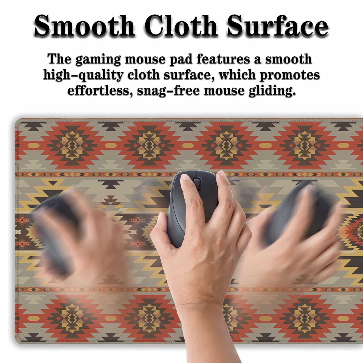 Samgula Gaming Mouse Pads Geometric Large Desk Pad Keyboard Pad Mousepad XXL Non-Slip Rubber Base