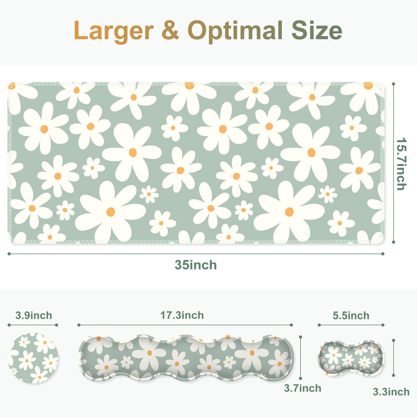 NXZGO Desk Mat Gaming Mouse Pad, Cute Desk Matt Keyboard Wrist Rest for Desktop, Anti-Slip Big