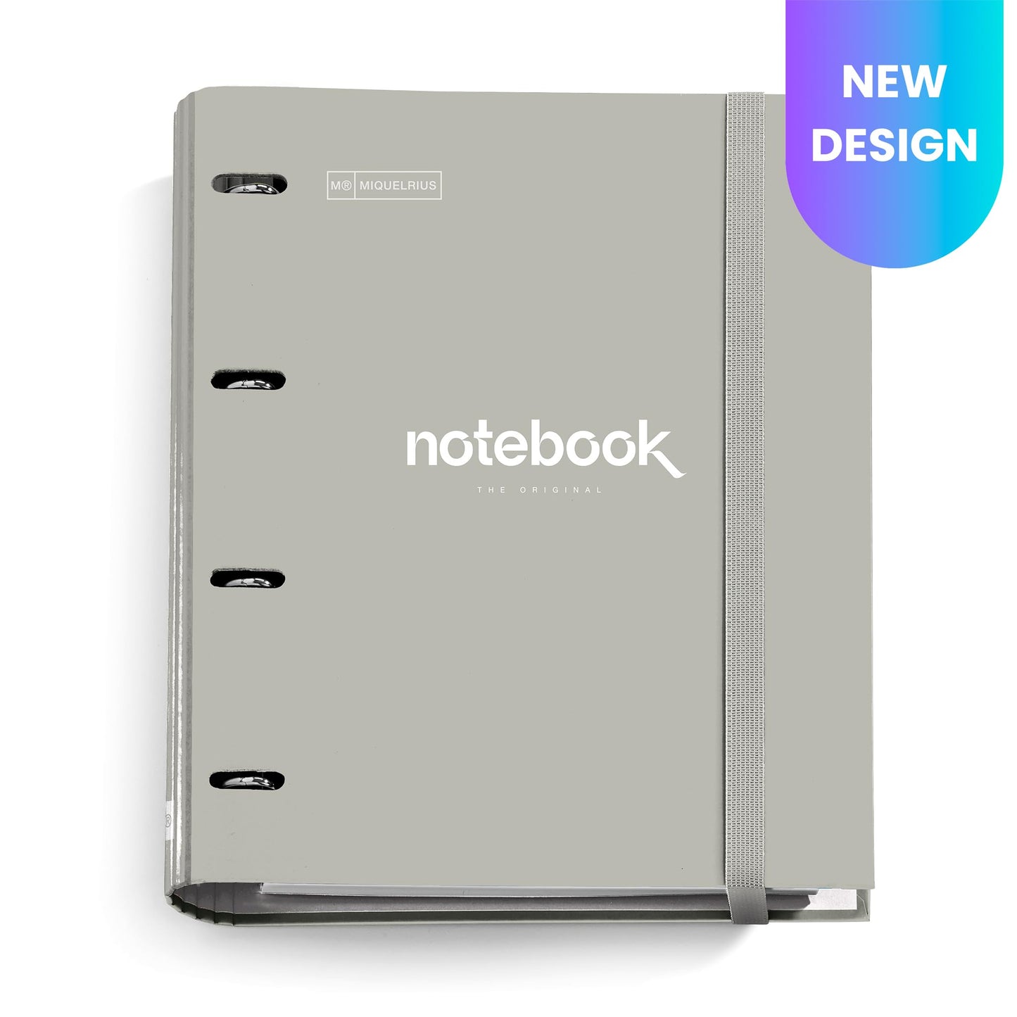 Miquelrius - Carpebloc A4 Emotions, 4 Ring Binder + Refill Squared Sheets, 90 g/m² Paper, Rubber