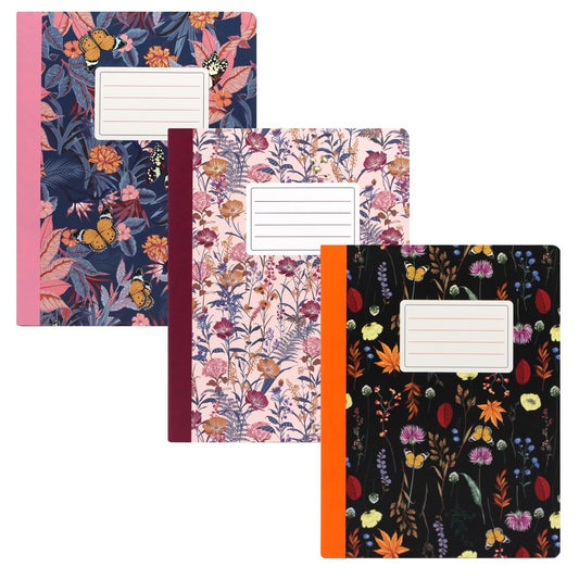 Pukka Pad, Composition Notebooks - 3 Pack of Journals Featuring 140 Pages of College Ruled 80GSM
