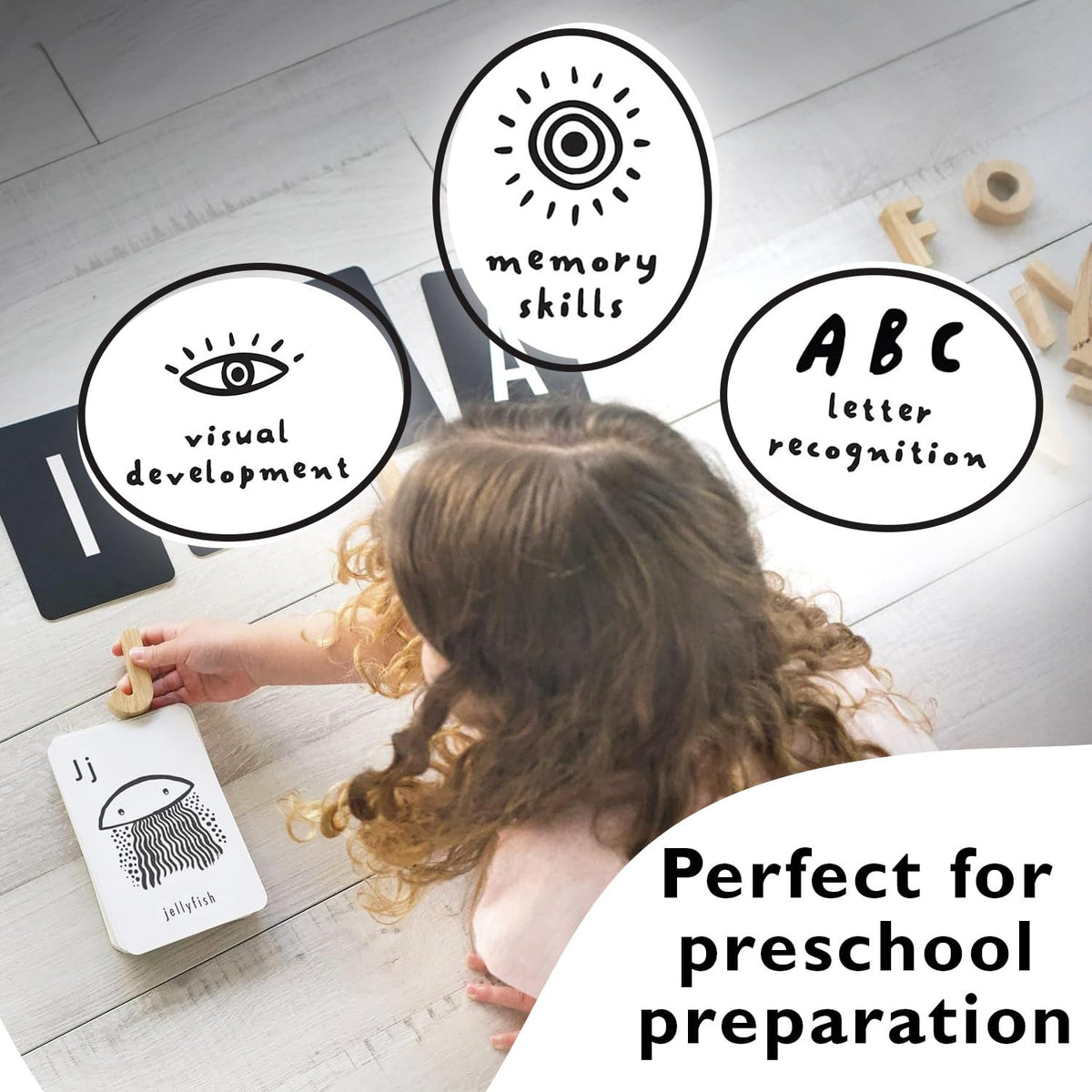Wee Gallery Alphabet Cards, ABC Flash Cards for Toddlers