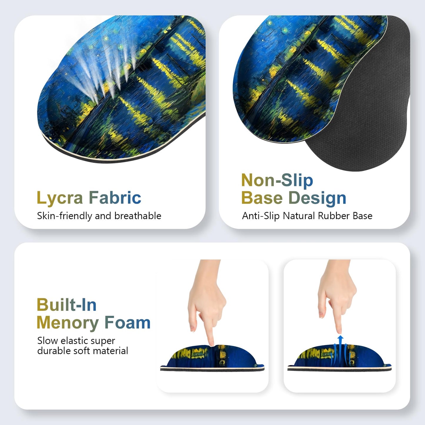 NXZGO Large Gaming Mouse Pad Set, 4 in 1 Ergonomics Keyboard Desk Mat Memory Foam Wrist Rest